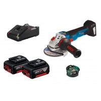 BOSCH GWS 18V-10 SC leņķa slīpmašīna 2x5,0 Ah